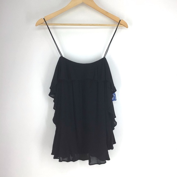Free People Tops - Free People Cascades Black Camisole Top NWT